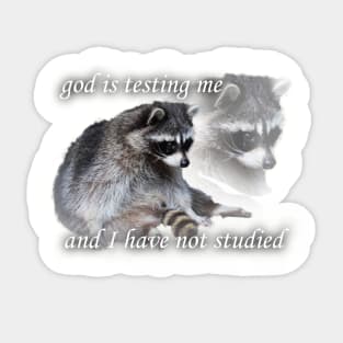 god is testing me Sticker